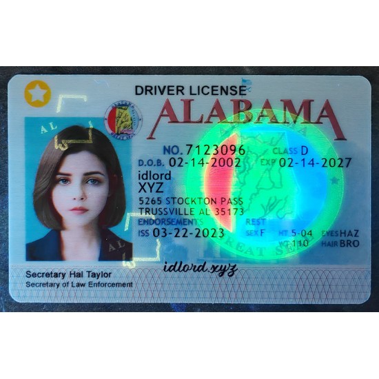 Alabama (AL) Fake Dirvers Licence