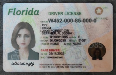 Florida Fake id front side