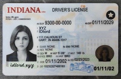 Indiana Fake id front side