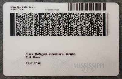 Mississippi (MS) Fake Dirvers Licence