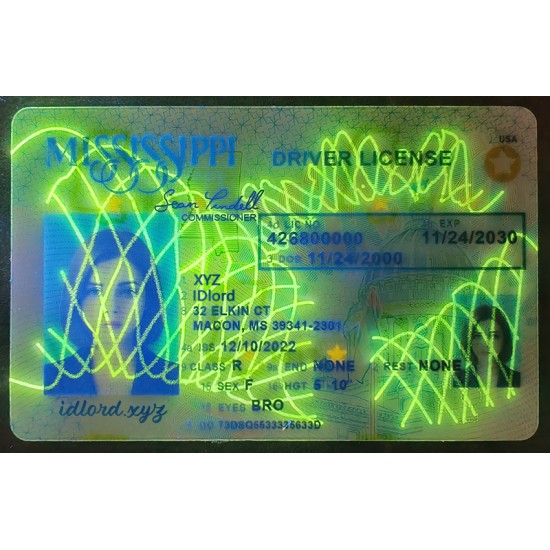 Mississippi (MS) Fake Dirvers Licence
