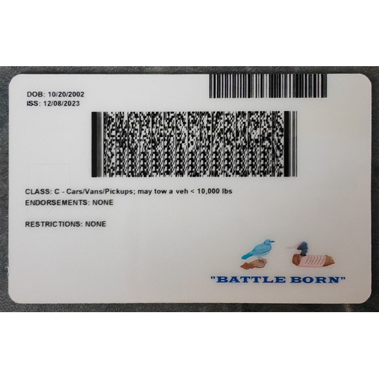 Nevada (NV) Fake Dirvers Licence