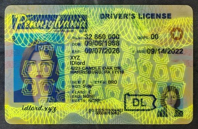 Pennsylvania (PA) Fake Dirvers Licence