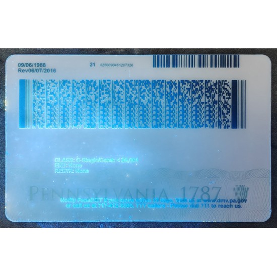 Pennsylvania (PA) Fake Dirvers Licence