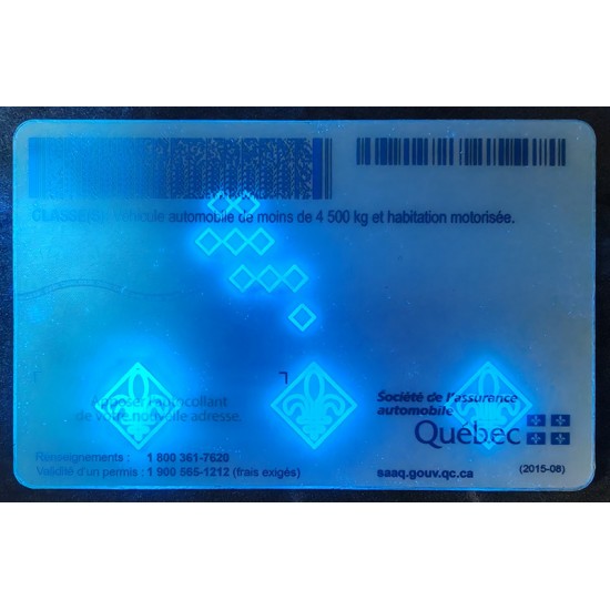 Quebec (QC) Fake Dirvers Licence