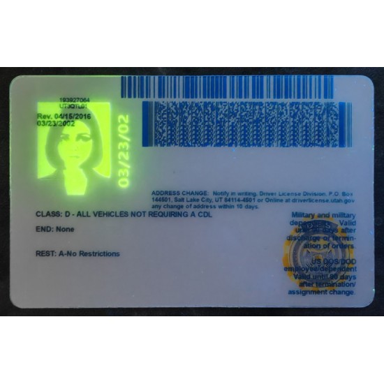 Utah (UT) Fake Dirvers Licence