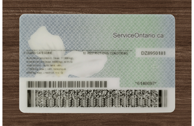 Ontario (ON) Fake Dirvers Licence (2025 version)