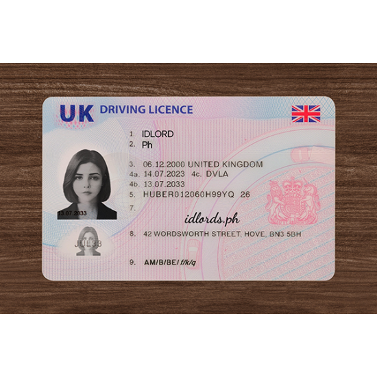 United Kingdom (UK) Fake Dirvers Licence