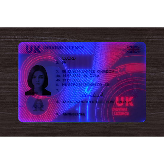 United Kingdom (UK) Fake Dirvers Licence