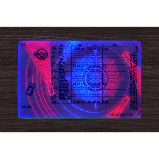 United Kingdom (UK) Fake Dirvers Licence